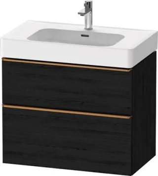 Duravit D-Neo Waschtischunterbau wandhängend Eiche Schwarz Matt 784x452x625 mm - DE4377004160000 DE4377004160000