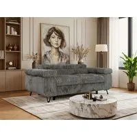 MKS MÖBEL Sofa PETER, Couch mit verstellbaren Armlehnen, 2-Sitzer Sofa, Wellenfedern