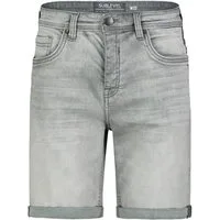 SUBLEVEL Jeansshorts mit Gürtelschlaufen und Umschlag, W32 Denim Shorts