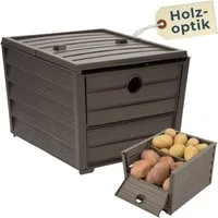 GarPet Kartoffelkiste Kartoffel Aufbewahrungsbox Zwiebel Aufbewahrung Obstkiste Gemüsekiste