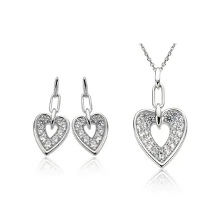 Orphelia Damen 925 Sterling Silber Set: Kettenanhänger + Ohrringe - Silber SET-5959