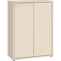 FORTE Schuhschrank Alice Springs, Schuhschrank, Platz für 15 Paar Schuhe, 2 Türen (B/H/T 74,5/99,1/34,9 cm) Stauraumschrank, Mehrzweckschrank, grifflose Front, Push to open