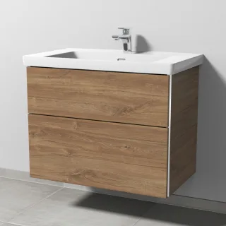 Sanipa 3way Waschtischunterbau zu Villeroy & Boch Subway 3.0 Waschtisch mit 2 Auszügen, Eiche-Kansas BR84859