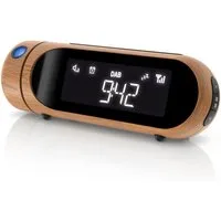 BEARWARE Radiowecker DAB Plus Radio, Projektionswecker, FM & DAB+ mit je 20 Speicherplätzen Küchenradio digital, Wecker, 4 Helligkeitsstufen, dimmbare Projektion