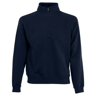 Fruit Of The Loom Herren Zip Neck Sweatshirt (Deep Navy)