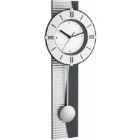 TFA Dostmann Wanduhr TFA 60.3001 Analoge Pendeluhr in Metall-Optik