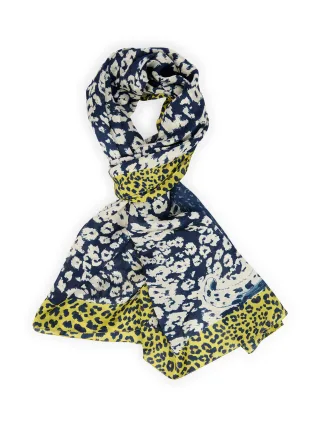 Marc Cain Collections - Seidenschal mit Leo Print midnight sail - Gr. - OS
