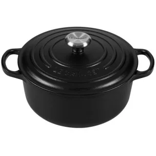Le Creuset Signature Bräter rund 20 cm schwarz