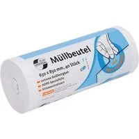 Deiss Müllbeutel UNIVERSAL PLUS®, extrem reißfest, 80 Liter, 40 Stück/Rolle, weiß