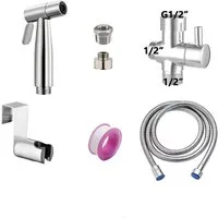 HoyoLee Handels GmbH Badezimmer-Set Edelstahl-Toilettenhandbrause, fünfteiliges Set, (5-St)