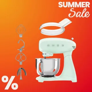 SMEG Küchenmaschine SMF03PGEU - Pastellgrün 50's Retro-Style