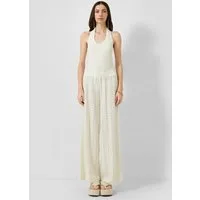 QS Chinos Hose Leicht transparente Wide Leg-Hose aus Spitze