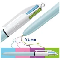 BIC Kugelschreiber 4 Colours Fashion/Fun, 4 Pastellfarben in einem Stift