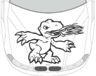 Autoaufkleber für die Motorhaube "Baby Drache"