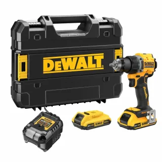 DEWALT 18V Akku-Bohrschrauber bürstenlos mit 2 x Akkus (18 Volt / 2 Ah) und System-Schnellladegerät - DCD794D2T-QW