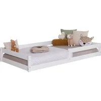 Ticaa Bettgestell Bodenbett „Emi“, Kinderbett, Jugendbett