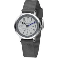 Jacques Farel Quarzuhr KOP Kinder Armbanduhr Nylonband, Lernuhr Kinderuhr Schulanfänger Einschulung Geschenkidee Kids Ø 30 mm