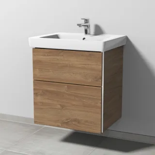 Sanipa 3way Waschtischunterbau zu Villeroy & Boch Subway 2.0 Waschtisch mit 2 Auszügen, Eiche-Kansas BR61259