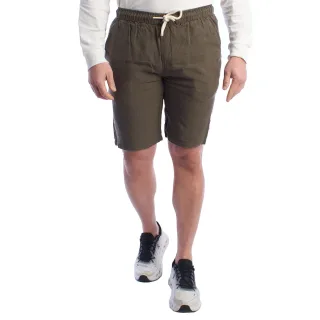 Herren Leinen-Bermudashorts mit Kordelzug HS24MBE09