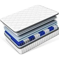 Taschenfederkernmatratze Matratze, 7-Zonen Federkernmatratze Matratzen, Hiazurm, 25 cm hoch, (mit Spannbettlaken,EU-Qualitätszertifizierung, Atmungsaktiv, Orthopädisch, EU-Qualitätszertifizierung, Atmungsaktiv, Orthopädisch), Matratze 90x200 cm, für 
