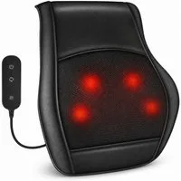 Tekoo Massagekissen Rückenmassagegerät Massagekissen mit Knetmassage & Infrarotwärme, Packung, Ergonomische Form, zuschaltbare Infrarotwärme, bidirektionale Rotation