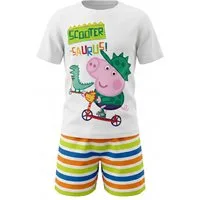 Peppa Pig Schlafanzug Peppa Wutz Pig George Dino Kinder Jungen Pyjama Gr. 92 bis 116, 100% Baumwolle