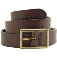 Levi's® Ledergürtel RECTANGLE BELT mit goldfarbener Schließe und Logoprägung