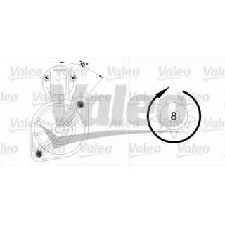 Valeo Anlasser 0,9 kW Hyundai Mitsubishi