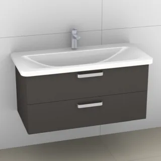 Artiqua 412 Waschtischunterschrank für Tonic II K0872 Stahlgrau, 412-WU2L-I51-7142-88 412-WU2L-I51-7142-88