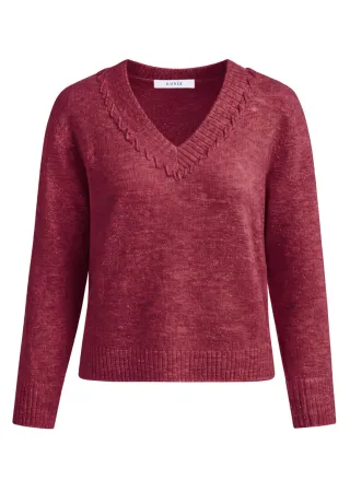 bianca - Pullover mit V-Ausschnitt rot - Gr. - 36