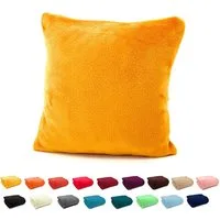 heimtexland Dekokissen Flanell Soft Kuschelkissen Plüsch Kissenbezug, super weich und flauschig, Allergiker geeignet, atmungsaktiv