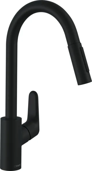 Hansgrohe Spültischmischer 240 Focus mattschwarz mit Ausziehbrause, 31815670 31815670