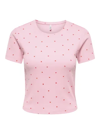 ONLY - ONLFENJA S/S AOP TOP JRS NOOS Romance Rose - Gr. - S