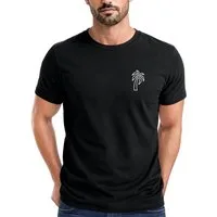 Neverless Print-Shirt Herren T-Shirt Palme Logo Print Sommer Badge Emblem Minimal Line Art mit Print