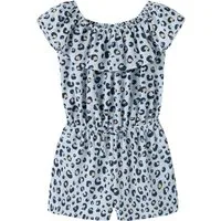 Name It Kurzoverall NKFVINAYA PLAYSUIT FFF Kunstfaser, elastischer Bund, Allover-Druck