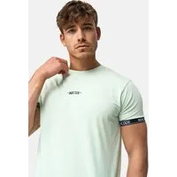 Indicode T-Shirt Herren Lutzy Shirt Tee Herrenshirt mit dezentem Logoprint auf der Brust