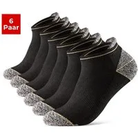 sockenkauf24 Arbeitssocken Herren kurze Socken Sneaker Arbeitssocken atmungsaktiv mit Lasche (6er-Pack) Vollfrottee verstärkte Belastungszonen