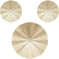 Atmosphera Créateur d'intérieur Wanddekoobjekt Goldene Metallwanddekoration LESLIE, 3er-Set (1 Stk., Deko-Objekt)