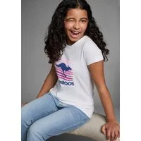 KangaROOS T-Shirt Kurzarm, taillierter Schnitt, mit Logodruck, Rundhalsausschnitt