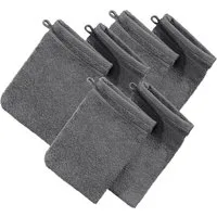 Erwin Müller Waschhandschuh Waschhandschuh "Heidelberg" 6er-Pack, Frottier, Walk-Frottier Uni