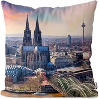 VOID Kissenbezug, (1 Stück), Köln Stadt Rhein Fluss Kölner Dom Deutschland Karneval Fasching Reise