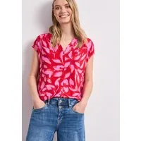 STREET ONE Shirttop Sommershirt im floralem Look und mit Knopfleiste