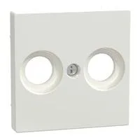 Zentralplatte für Koaxial-Antennensteckdose, glänzend, Unterputz, Kunststoff, IP20 weiß (glänzend), Retail