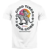 Neverless Print-Shirt Herren T-Shirt Backprint Rücken-Aufdruck Brustlogo Space Tiger Good mit Print