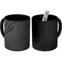 MuchoWow Tasse Schwarz - Stein - Beton, 1-tlg., Keramik, Farbwechsel, Kaffee Tassen, Teetasse, Zaubertasse, Geschenk