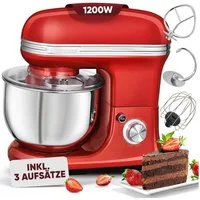 ProfiCook Küchenmaschine PC-KM 1197, Retro Knetmaschine 5L mit starkem 1200W Motor