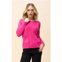 Passioni Strickpullover mit Vordertaschen