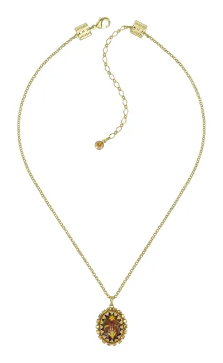 konplott - Halskette - Chinoiserie braun/gold