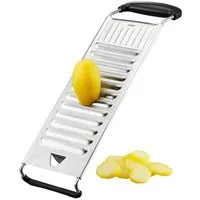 GEFU Gemüsehobel PATO, Edelstahl, Kunststoff, (1-St), 12 Klingen für gleichm. Kartoffelscheiben