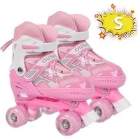 JEOBEST Rollschuhe Verstellbare Rollschuhe für Kinder, Atmungsaktiv Quad Skates, Für Mädchen und Jungen, Weihnachts Geschenke, Größen 27-37